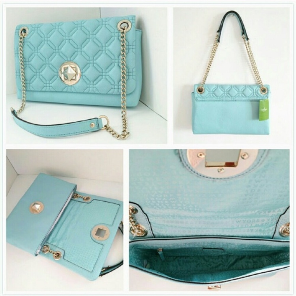 NWT KATE SPADE QUILTED CYNTHIA LEATHER HANDBAG!